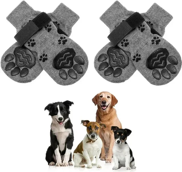 Non Slip Dog Socks With Paw Pattern For Indoor Use