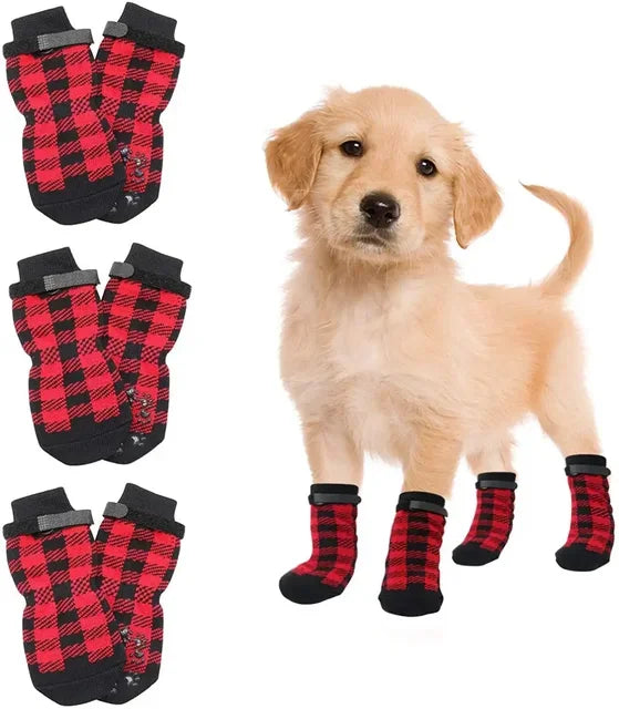 Non Slip Dog Socks With Paw Pattern For Indoor Use
