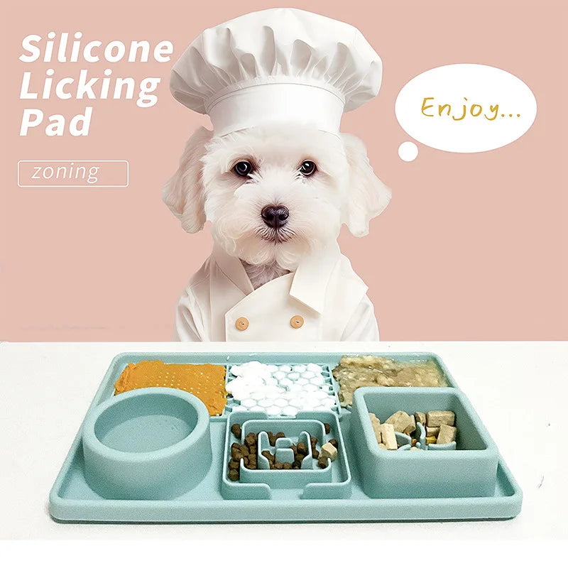 Dog Licking Pad Slow Feeding Bowl Food Grade Silicone Mat