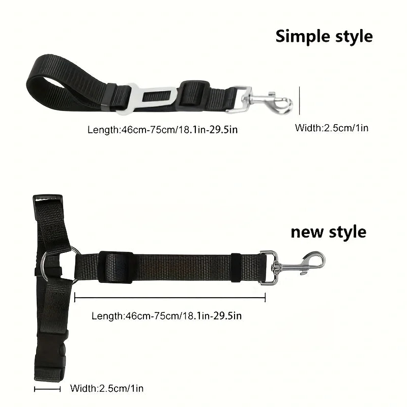 Two-in-One Pet Car Seat Belt Nylon Leash and Harness