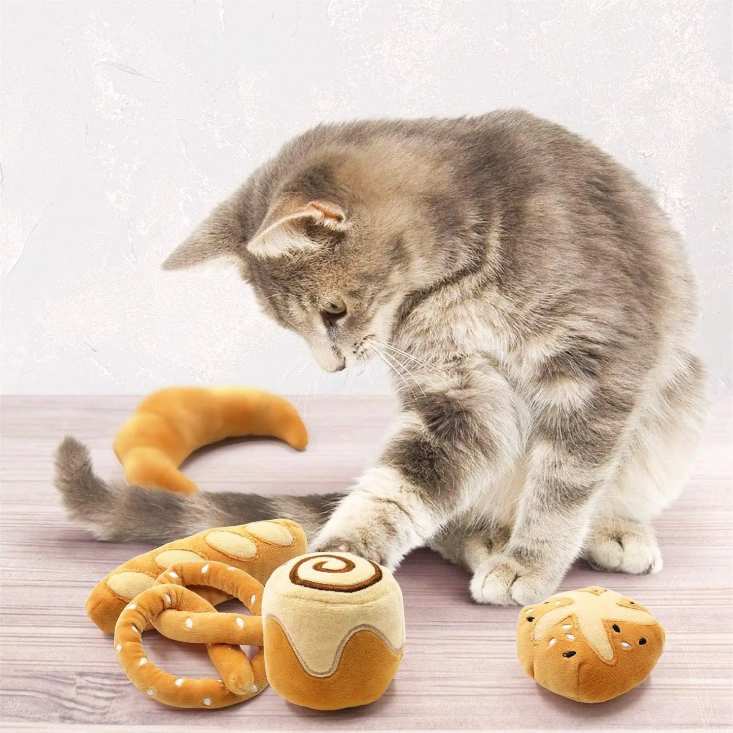 Bread Shaped Cat Mint Toy For Indoor Interactive Play