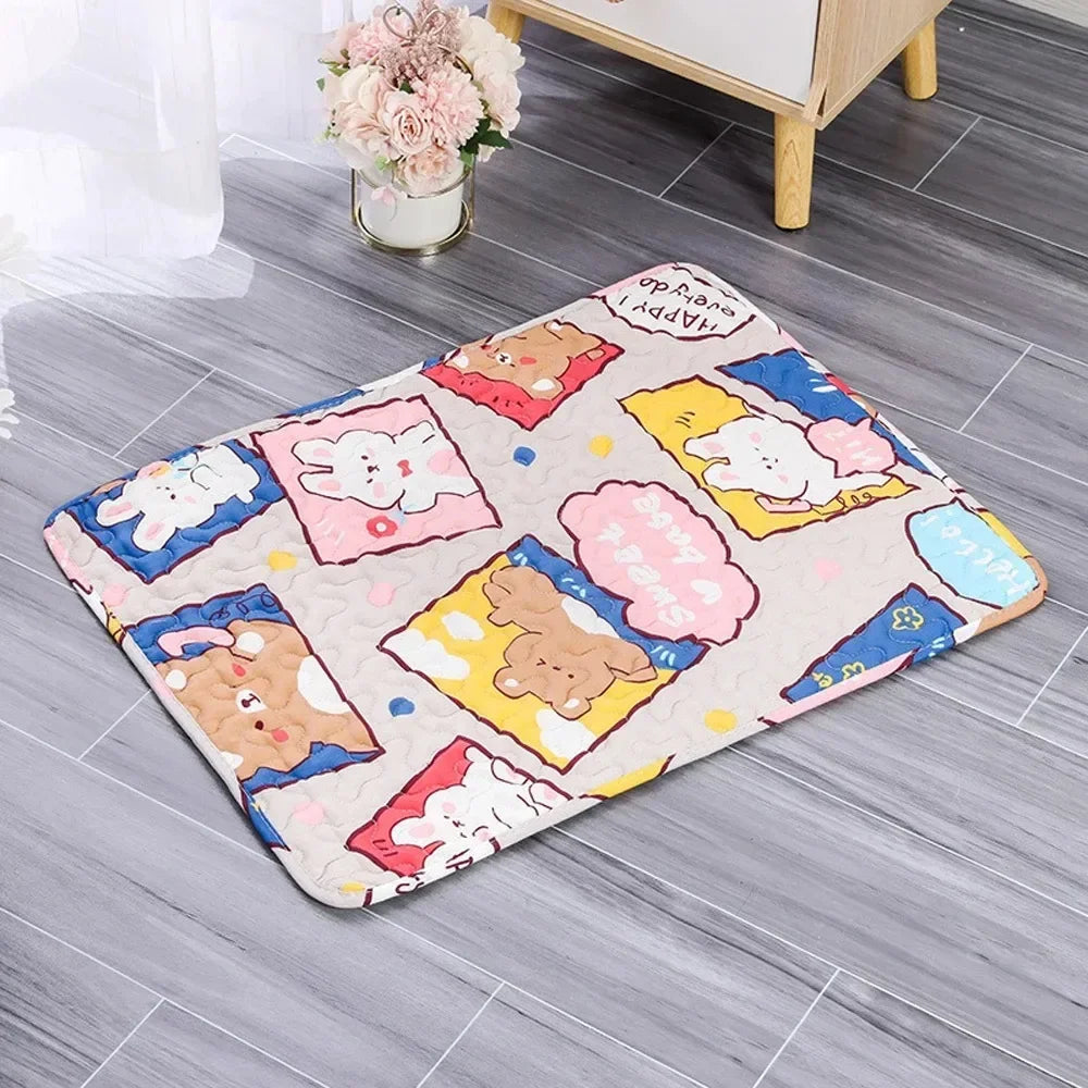 Ice Silk Cooling Pet Bed Mat Moistureproof Breathable