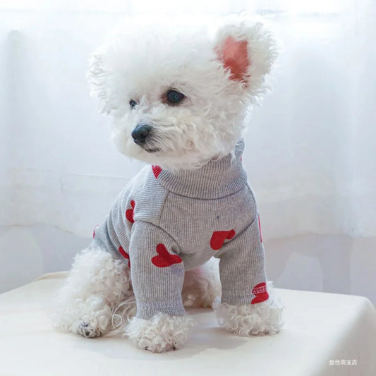 Premium Love Printed Comfort Fit Bottom Shirt For Pets