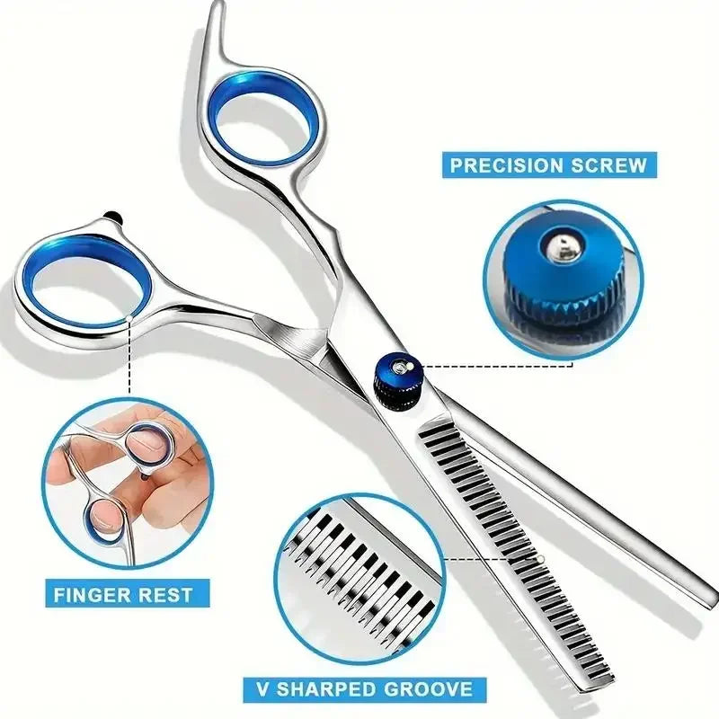 Ambidextrous Pet Safe Dog Grooming Scissors Stainless Steel Round Head