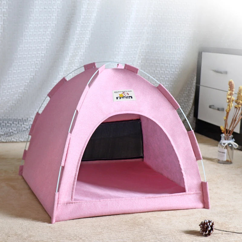 Foldable Pet House Universal Four Seasons Cat Dog Nest Outdoor Portable Breathable Tent