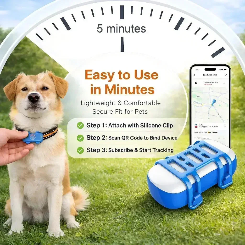 WANWAYTECH GPS Pet Tracker 4G For Dogs And Cats IP67 Waterproof