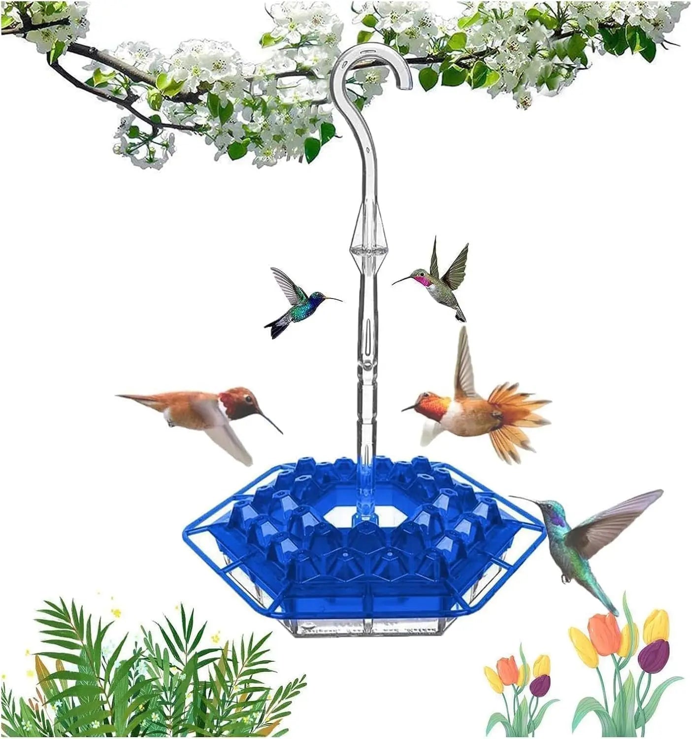 Hummingbird Feeder With Leakproof Moat And 30 Feeding Ports
