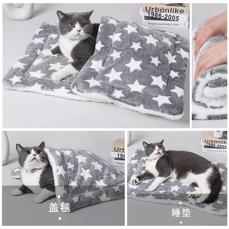 Flannel Pet Sleeping Mat Dog Bed For Cats And Dogs
