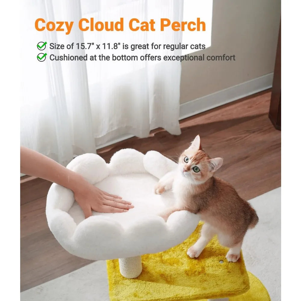 NBVCX Multi Level Cloud Cat Tree Tower With Sisal Scratcher