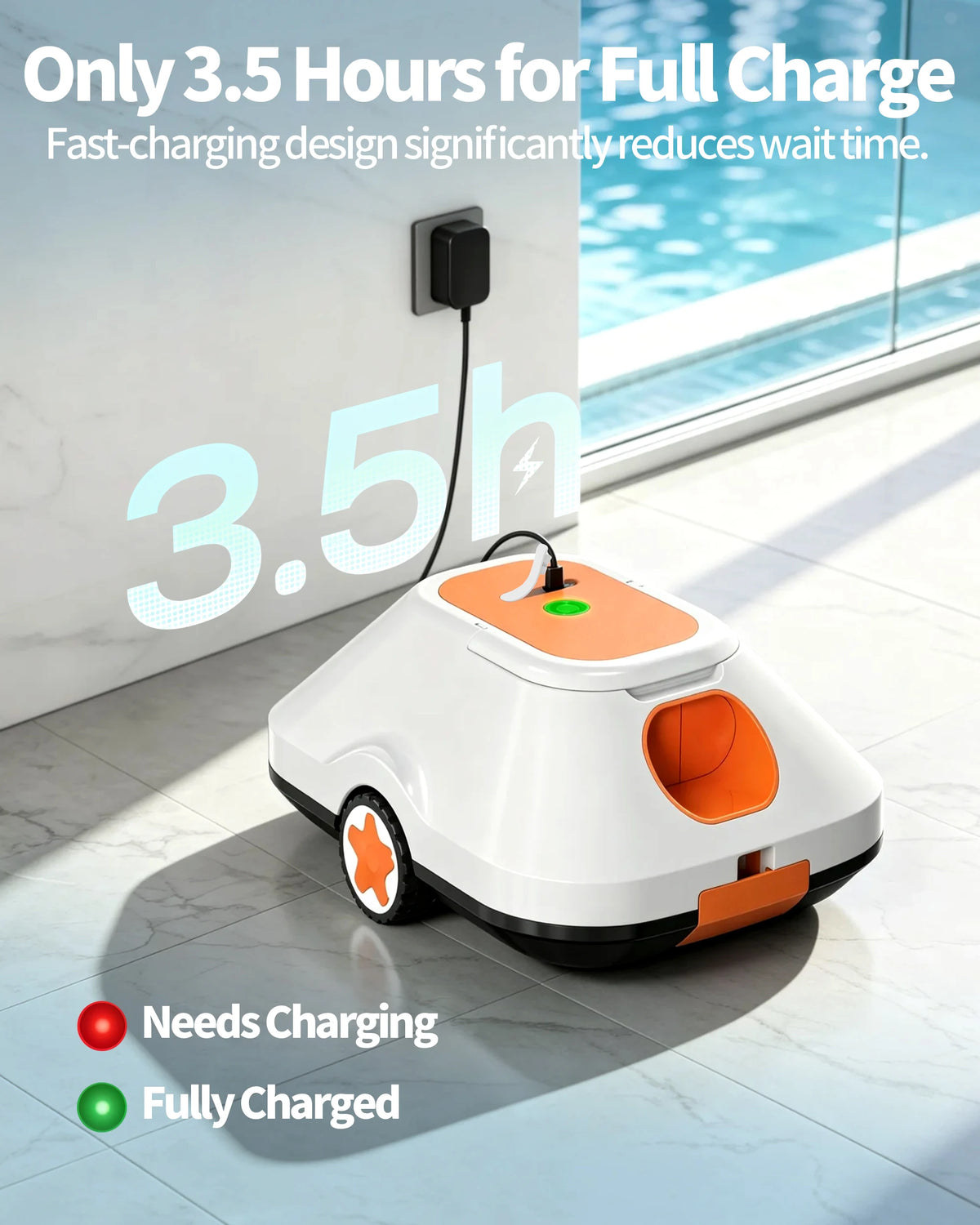 Vastorm Cordless Robotic Pool Cleaner Smart Navigation Auto Parking