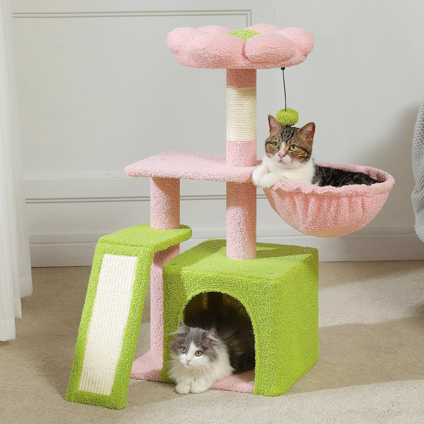 PEQULTICN Cat Tree Tower With Sisal Scratching Post