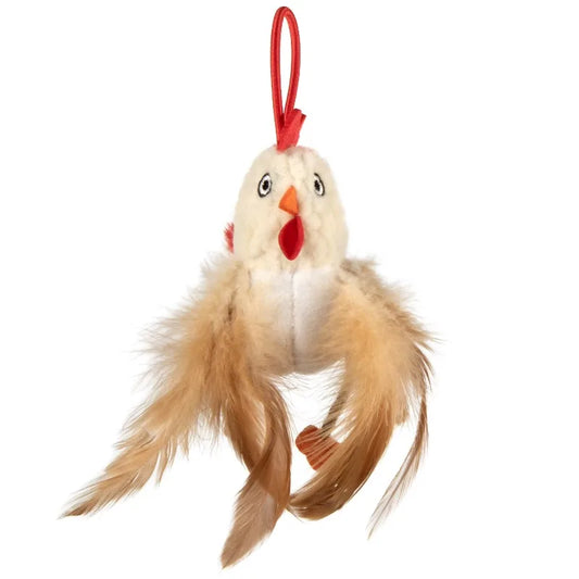 Interactive Elastic Launcher Cat Toy With Chicken Sound And Catnip