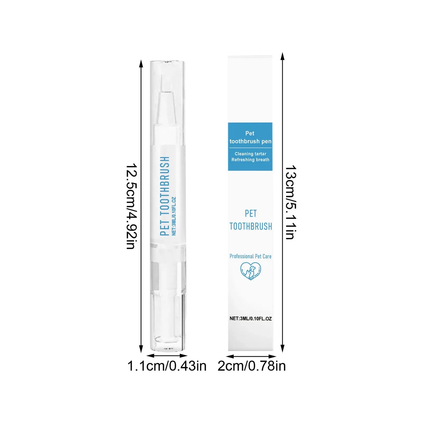 Pet Toothbrush Pen All In One Teeth Cleaning With Toothpaste For Dogs And Cats