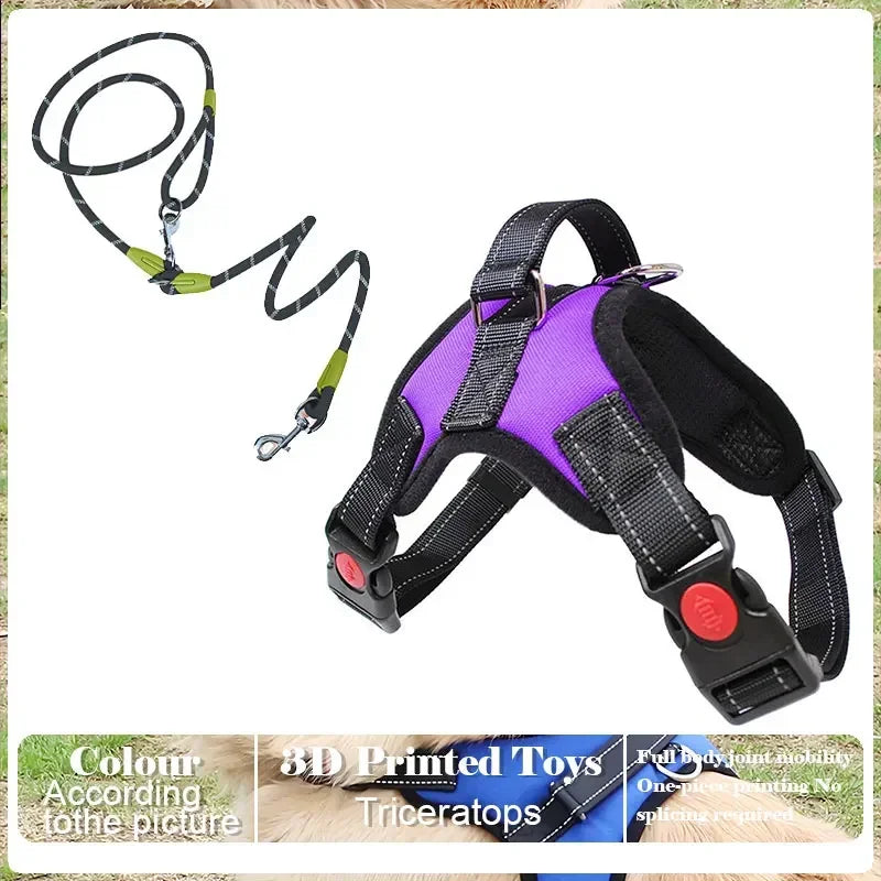 NONECN Dog Harness Leash Set No Pull Easy Control Handle