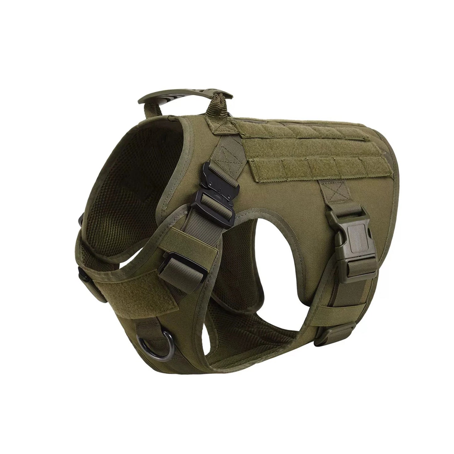 Tactical Nylon Dog Harness Collar Leash Set Training Vest