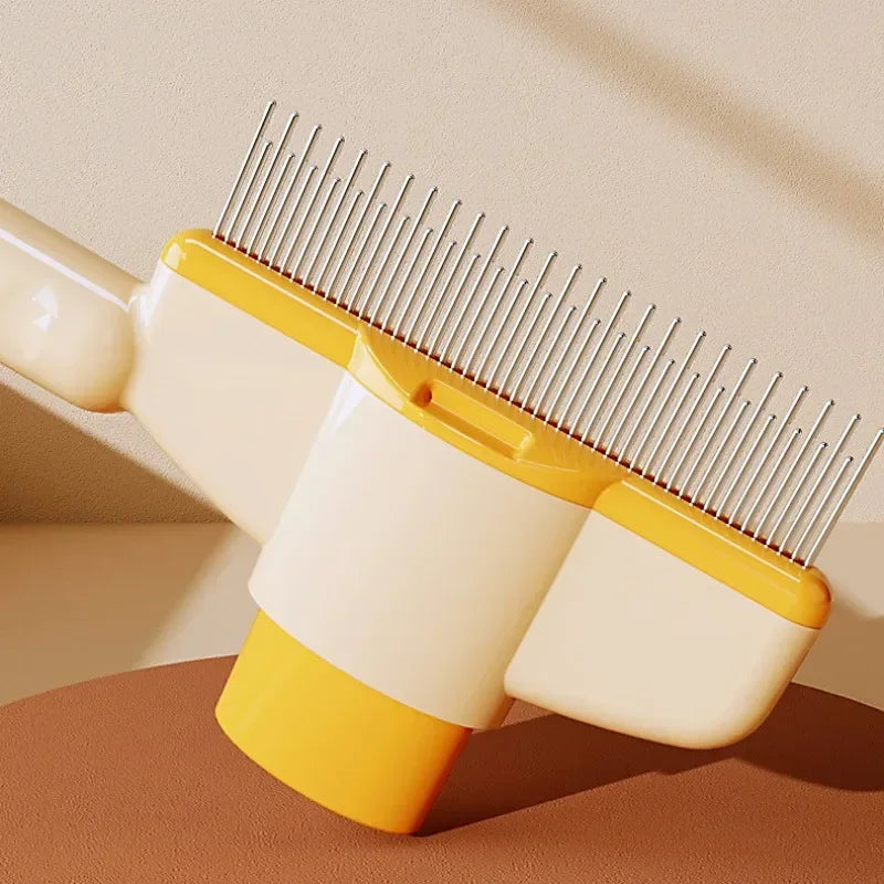 Stainless Steel Self Cleaning Dog Comb Massage Brush