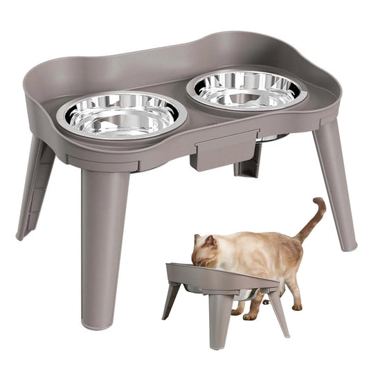 Raised Elevated Dog Bowl Stainless Steel No Spill Non Slip