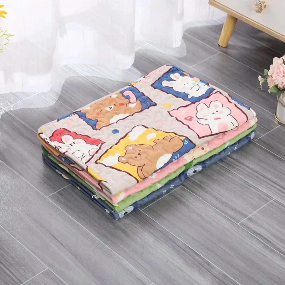 Ice Silk Cooling Pet Bed Mat Moistureproof Breathable