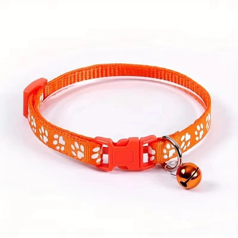 Adjustable Bell Cat Collar With Ribbon Decoration For Kittens