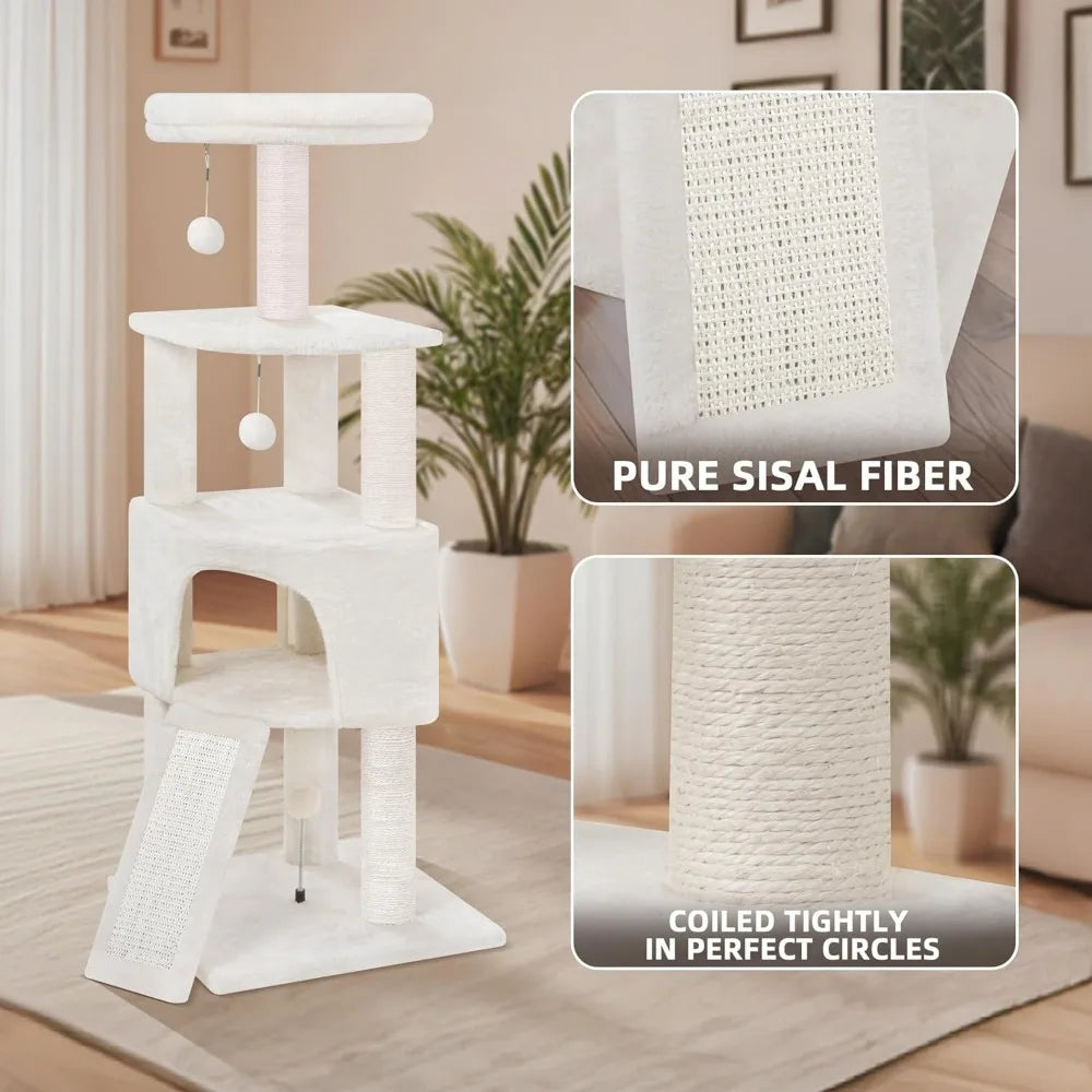 NBVCX Cat Tower With Condo And Scratching Posts Small Spaces
