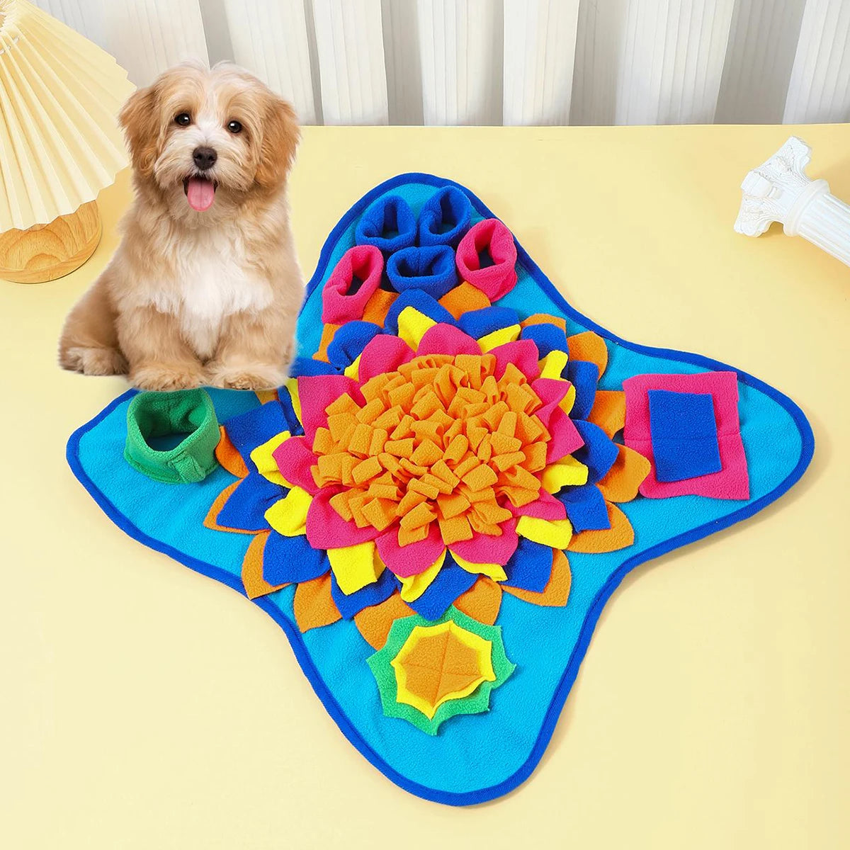 Interactive Dog Snuffle Mat Puzzle Toy for Treats and Fun