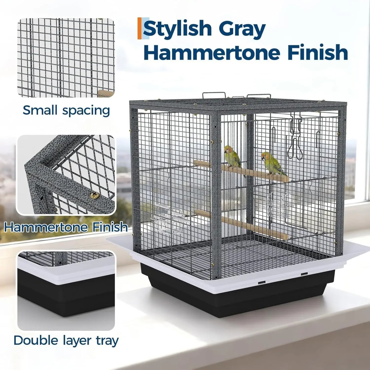 Acekool Small Bird Cage Travel Carrier For Parakeets