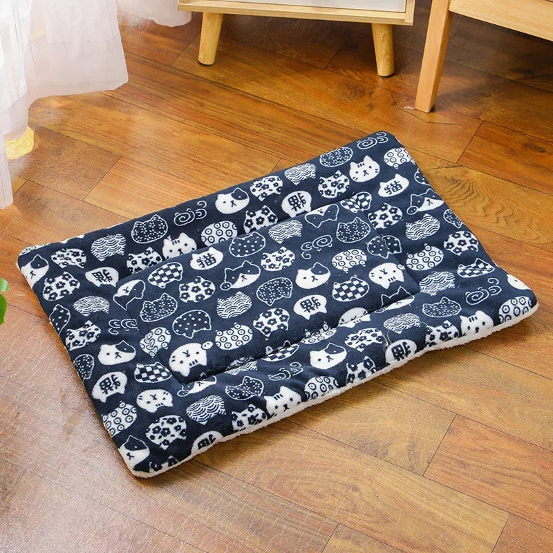 Flannel Pet Sleeping Mat Dog Bed For Cats And Dogs