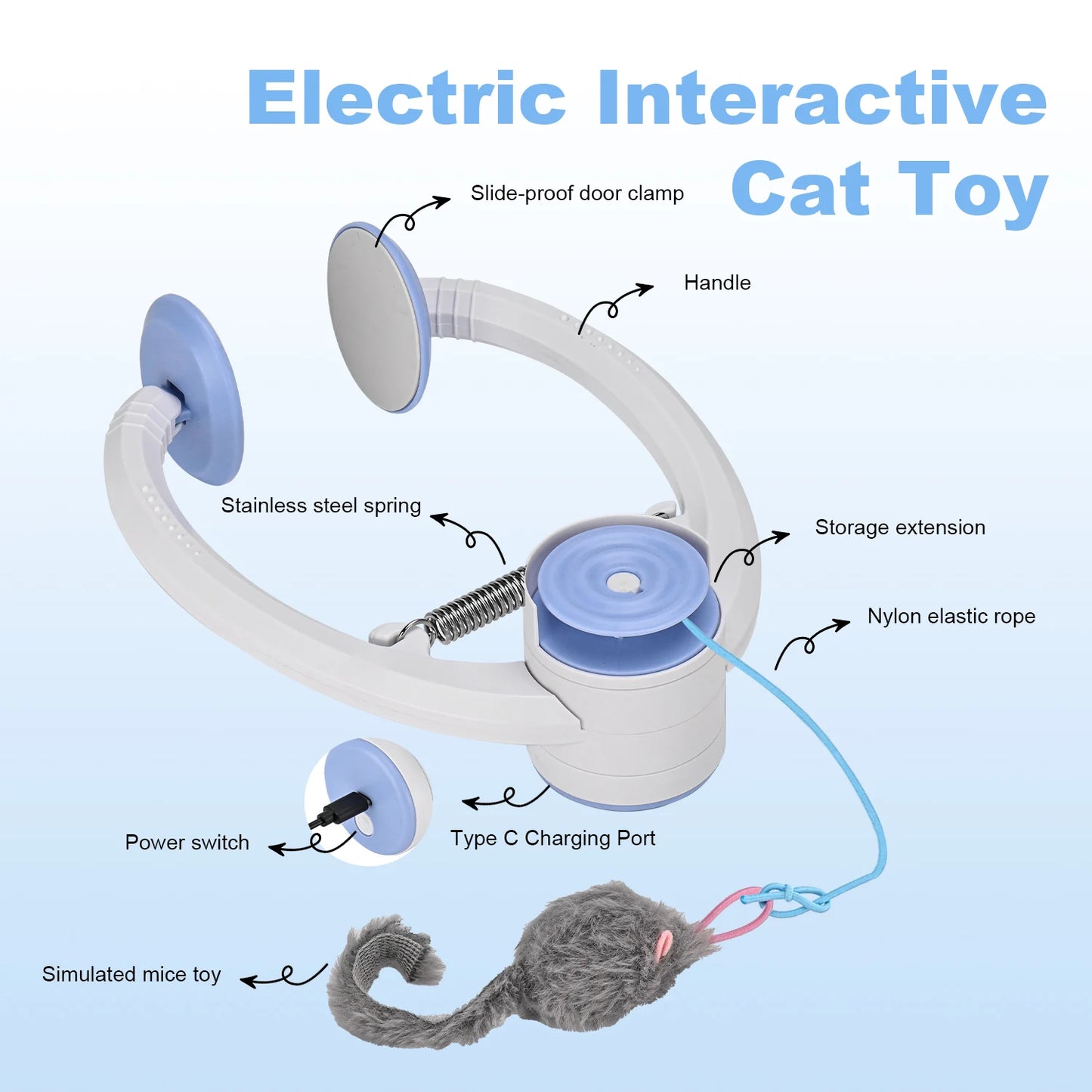 Cityflee USB Rechargeable Electric Door Hanging Cat Toy