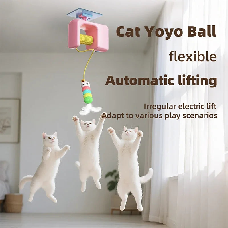 Cat Toy Swing Disc With Bell Hanging Interactive Rope Toy
