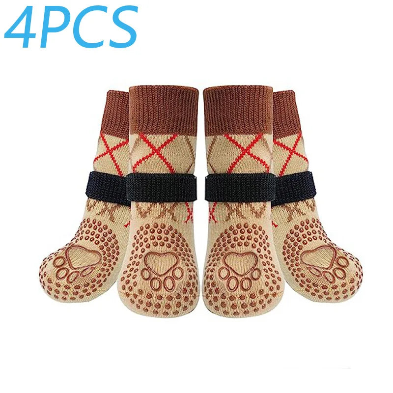 NONECN AntiSlip Dog Socks Paw Protectors For Indoor Outdoor Traction