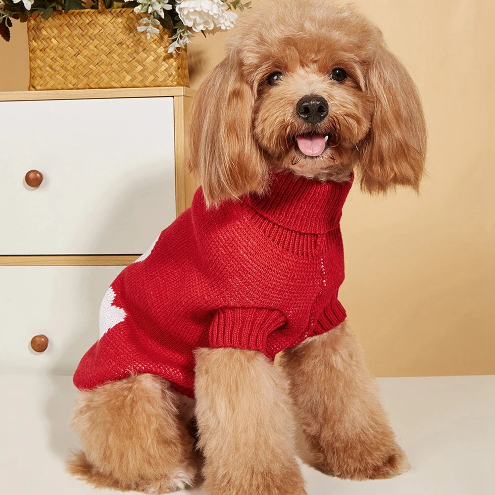 NONECN Warm Pet Sweater for Cats and Dogs Knitwear