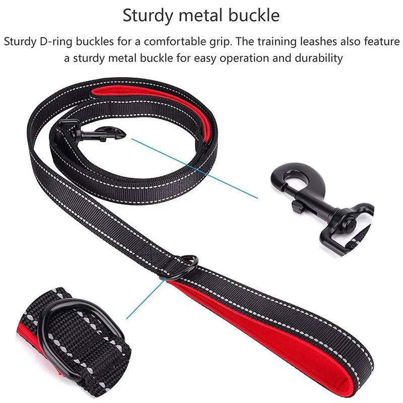 Heavy Duty Nylon Dog Leash With Double Handle For Training