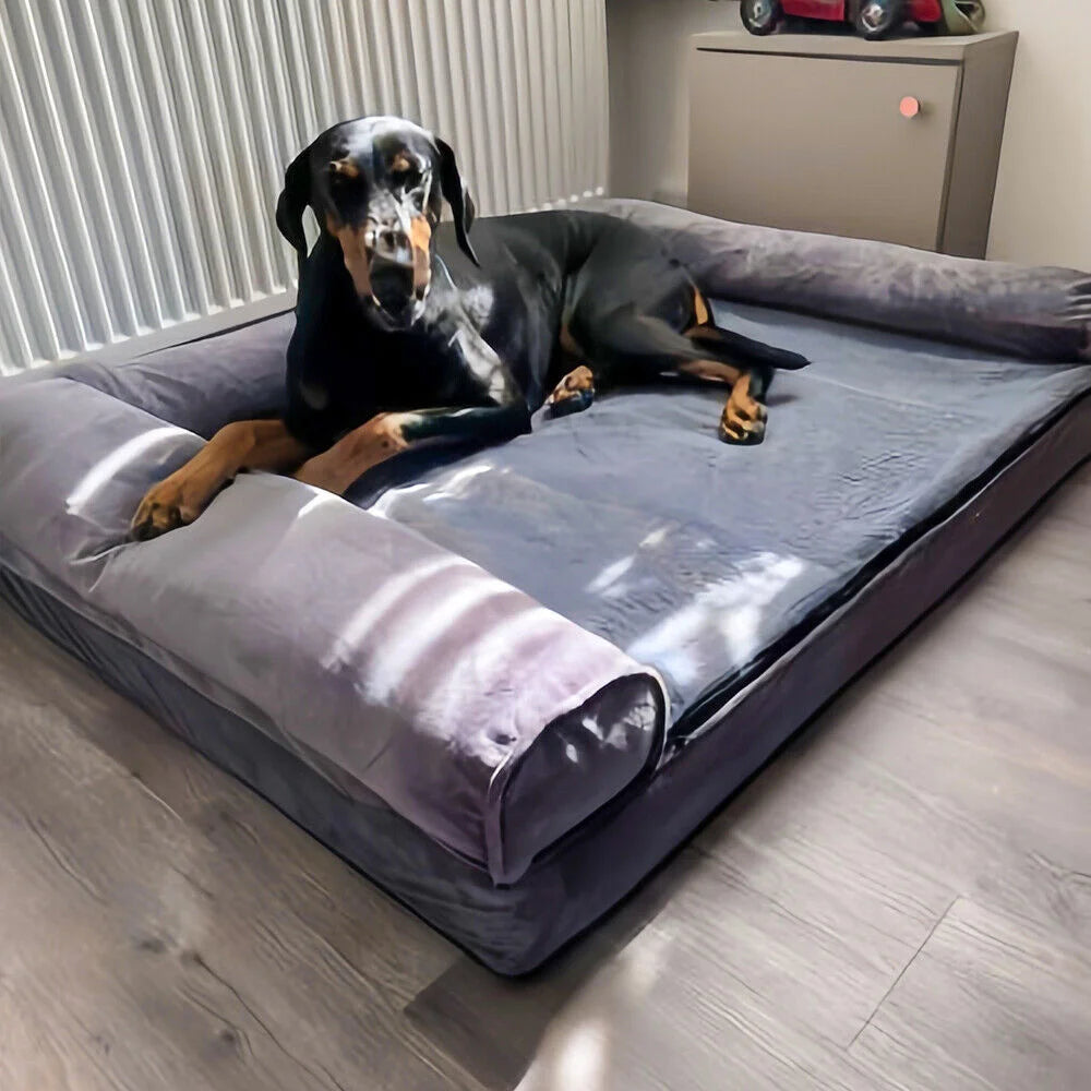 BORWARTCN Calming Dog Bed Orthopedic Memory Foam Waterproof Removable Cover