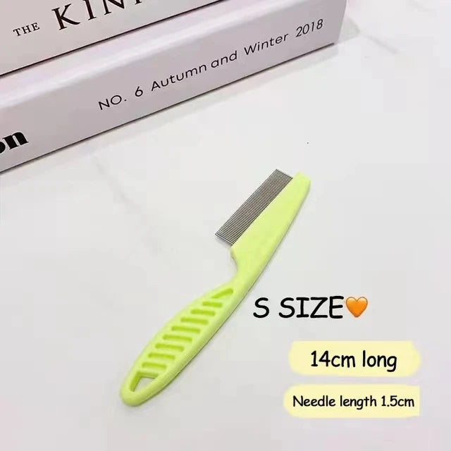 Stainless Steel Pet Hair Shedding With Flea Grooming Comb