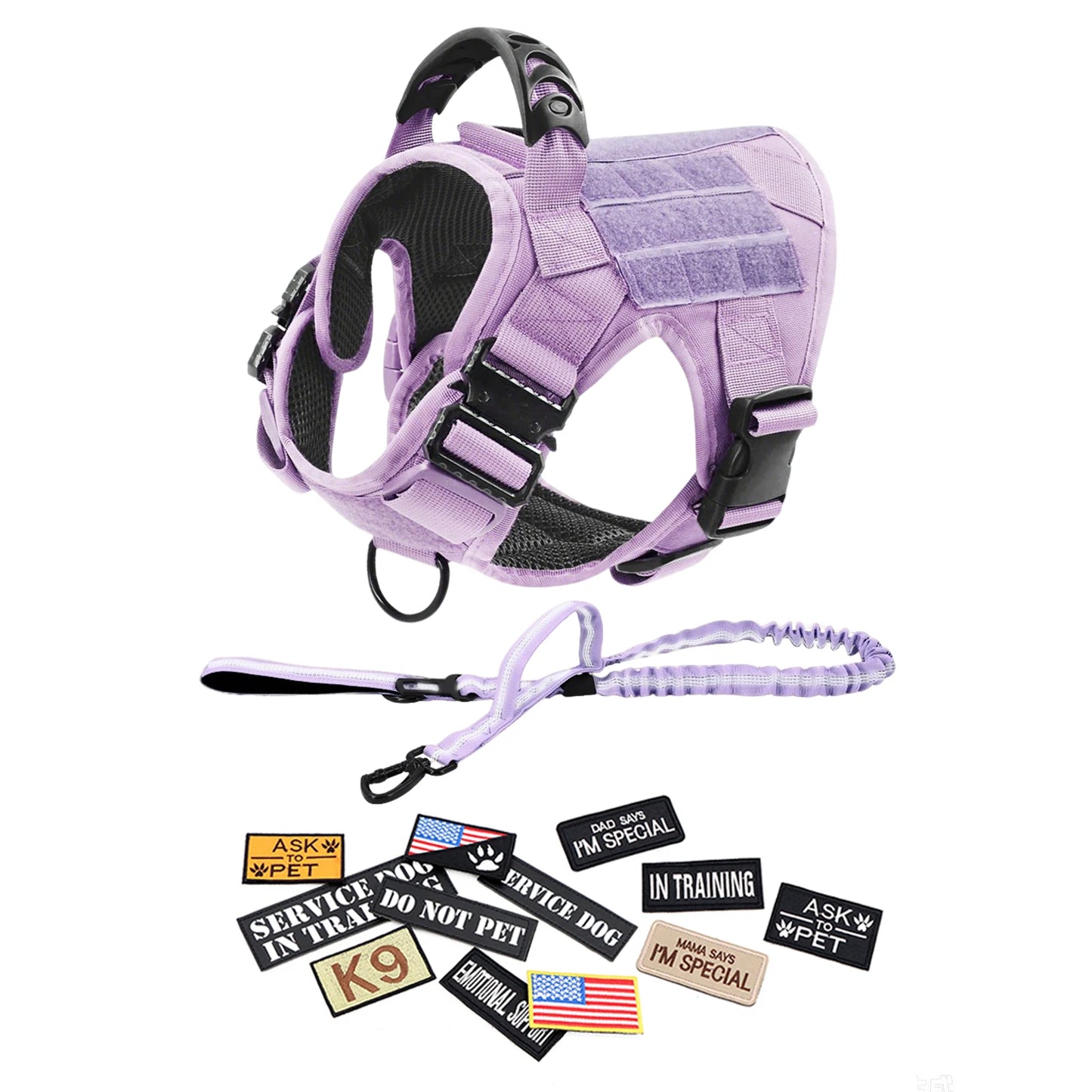 PETRAVEL Military Camouflage Dog Harness For All Dogs