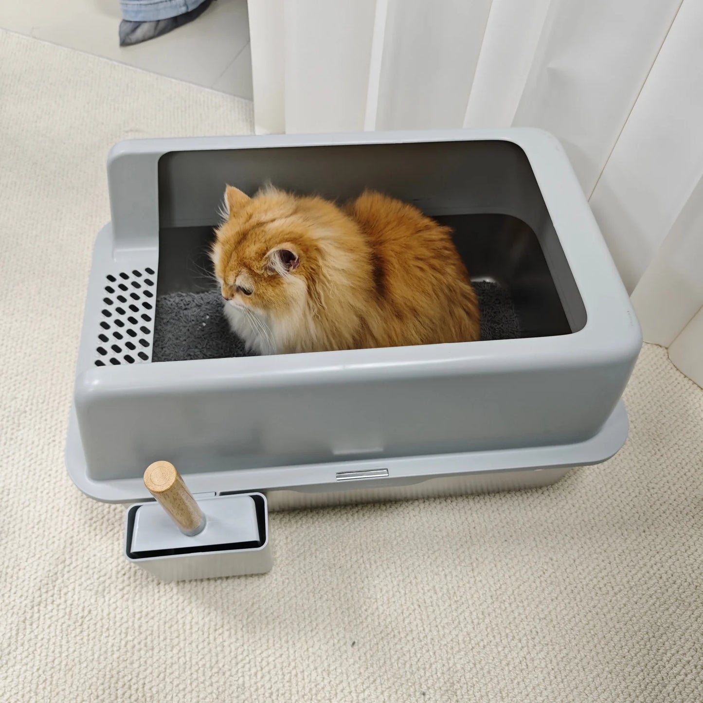 Stainless Steel Cat Litter Box Large High Sided Open Pan