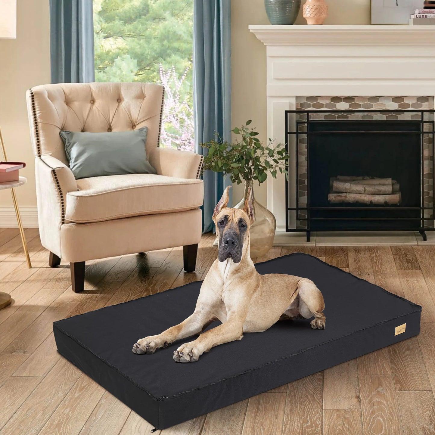 NONECN Memory Foam Dog Bed Orthopedic Mat With Removable Cover