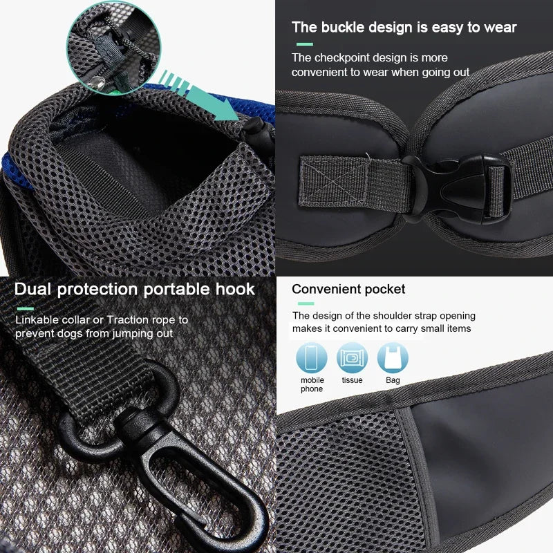 Pet Carrier Backpack With Mesh Travel Sling Shoulder Bag