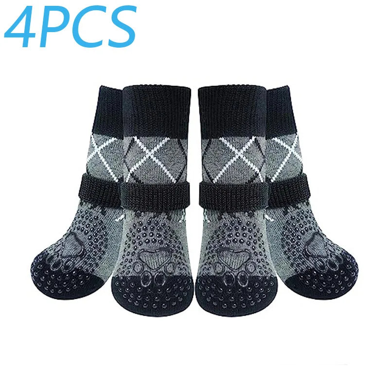 NONECN AntiSlip Dog Socks Paw Protectors For Indoor Outdoor Traction