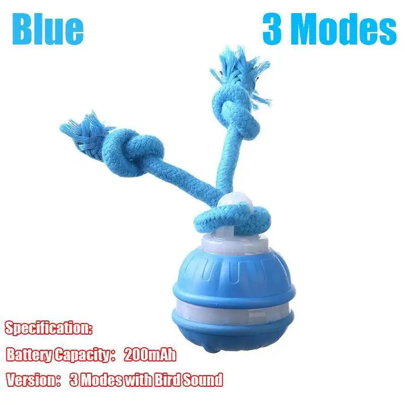 LISM Motion Activated Teasing Dog Ball Toy With Squeaky Rope