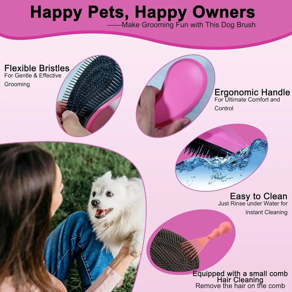 Puppy Brush For Dogs Gentle Bristle Grooming Yorkie Shih Tzu