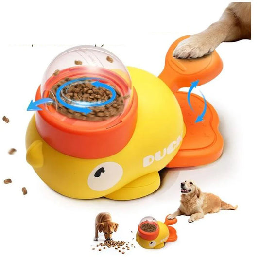 Dog Puzzle Feeder Duck Shaped Interactive Treat Dispenser