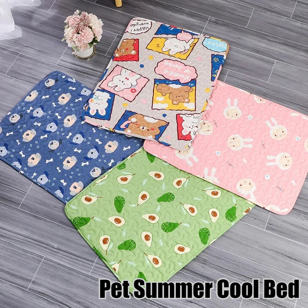 Ice Silk Cooling Pet Bed Mat Moistureproof Breathable
