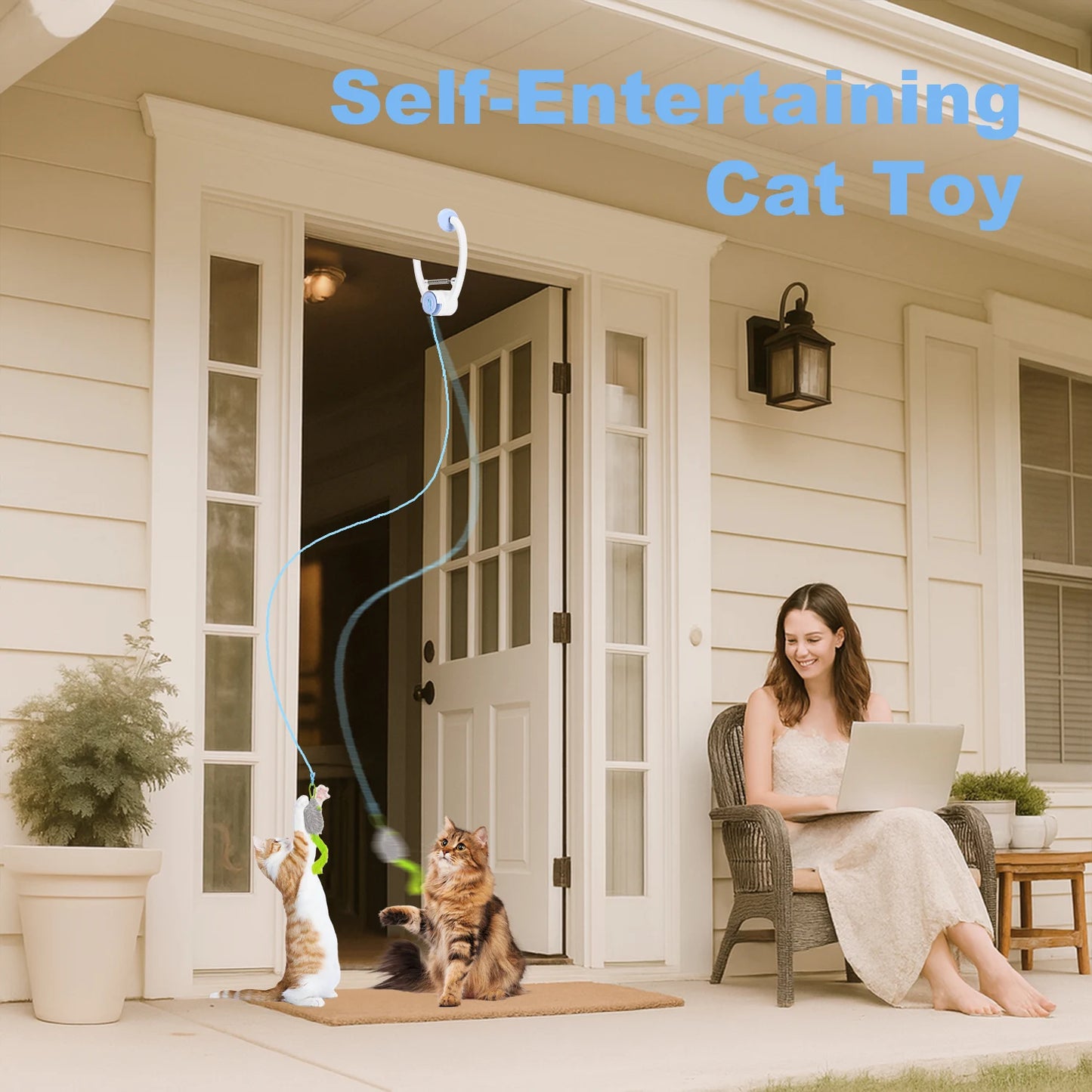 Cityflee USB Rechargeable Electric Door Hanging Cat Toy