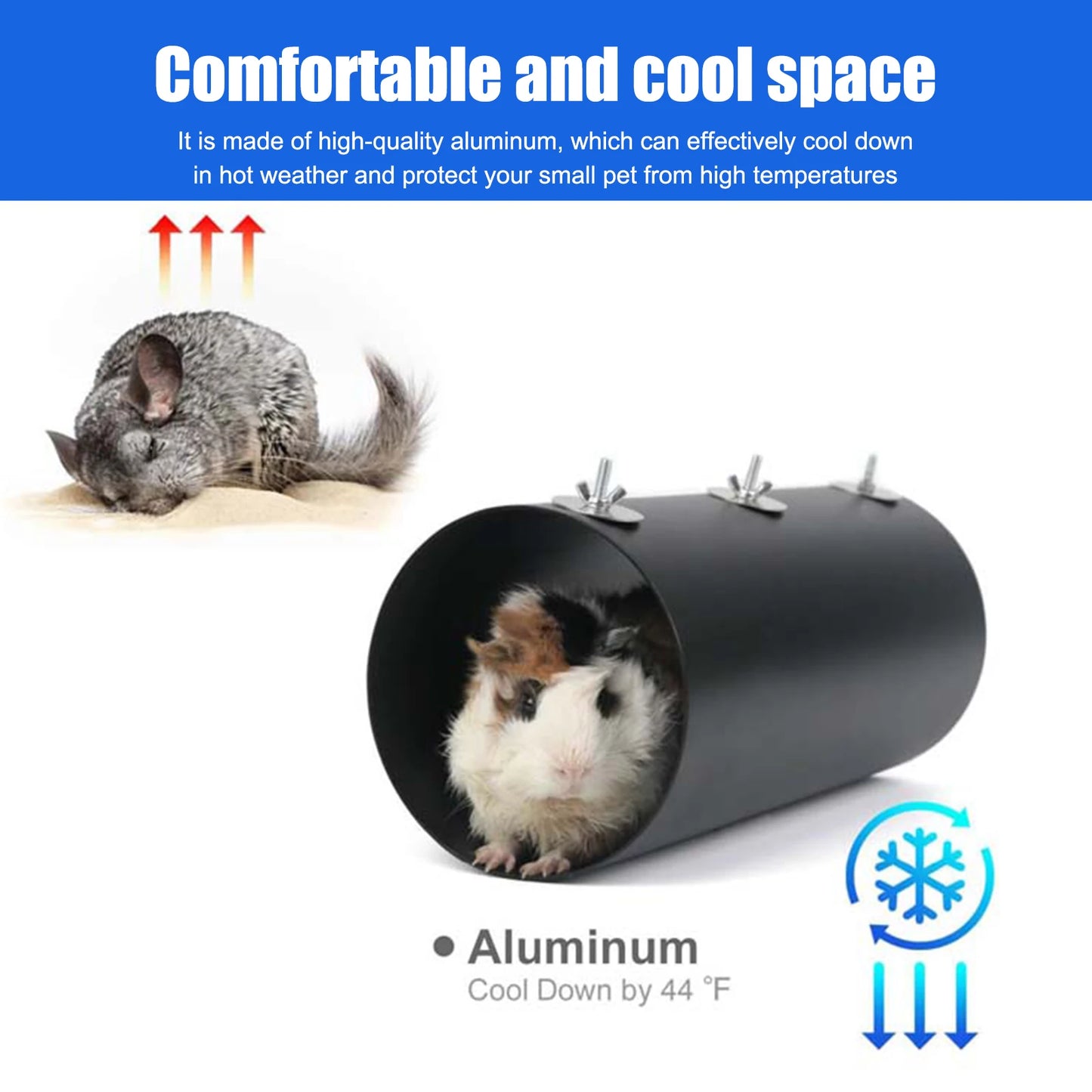 2 Piece Hanging Cooling Tunnel Toys For Small Animals Hideout