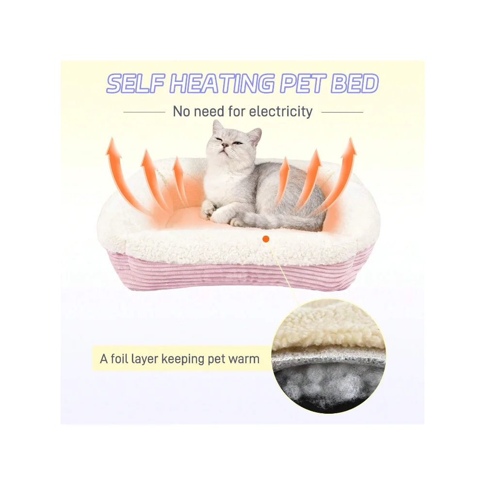 XMSJ Thickened Plush Cat Dog Bed Machine Washable Cushion