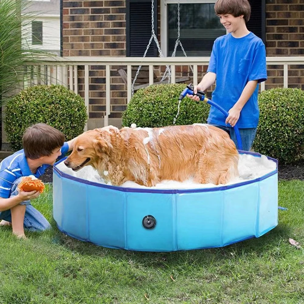 Portable Dog Pool Bath Tub For Large Dogs Outdoor Use