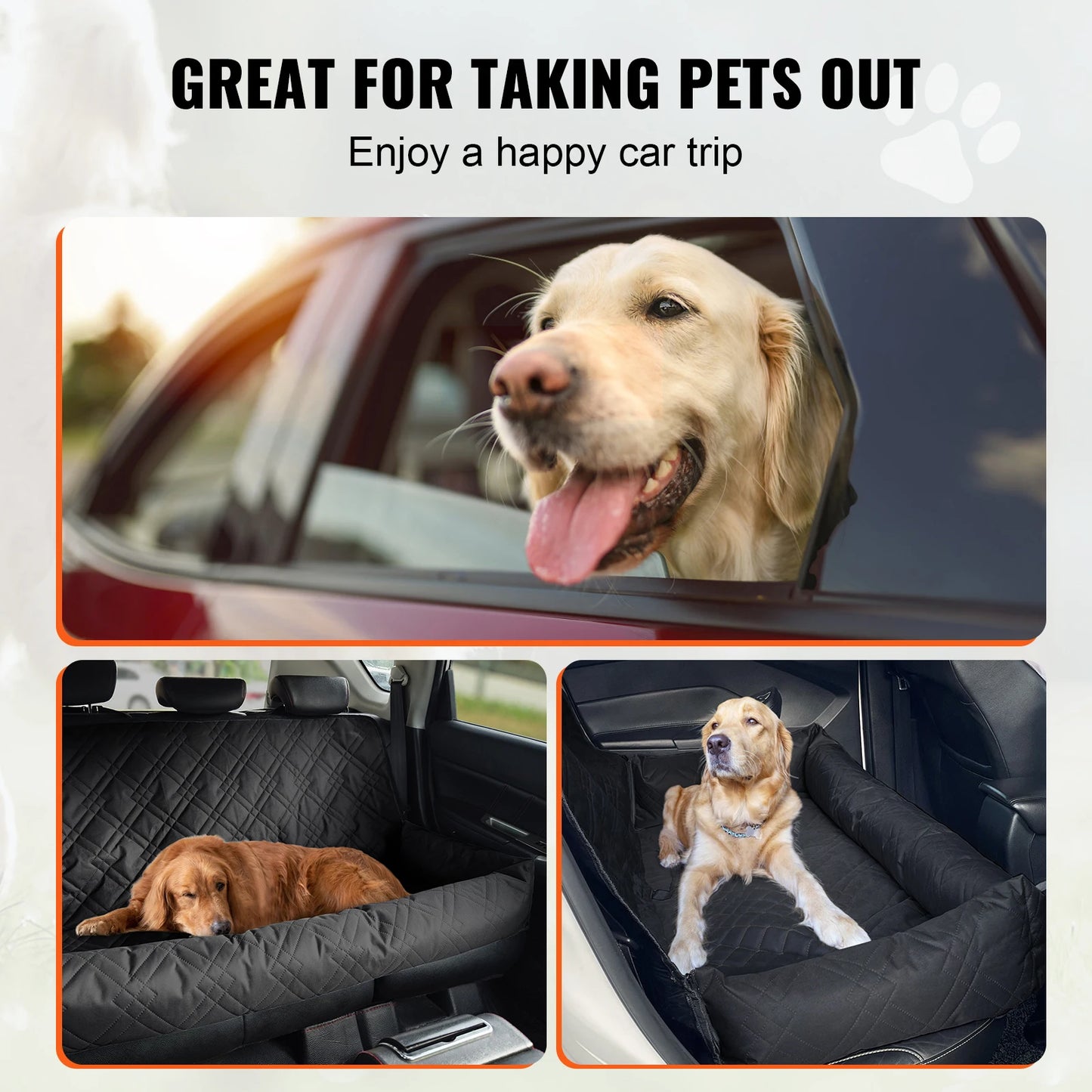 SucceBuy Waterproof Dog Car Seat Booster With Leash