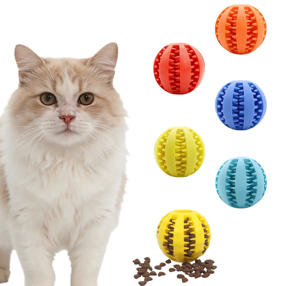 Rubber Dog Teething Puzzle Balls Training Toy For Dogs