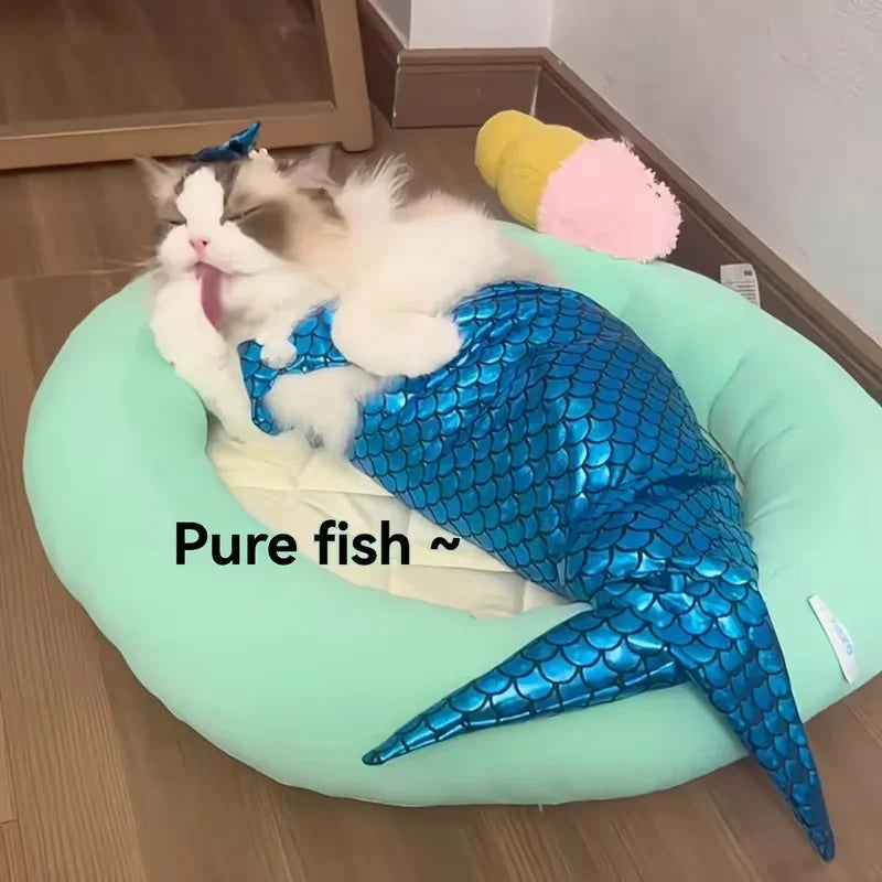 Cats And Dogs Mermaid Tail Costume For Pets Photo Props